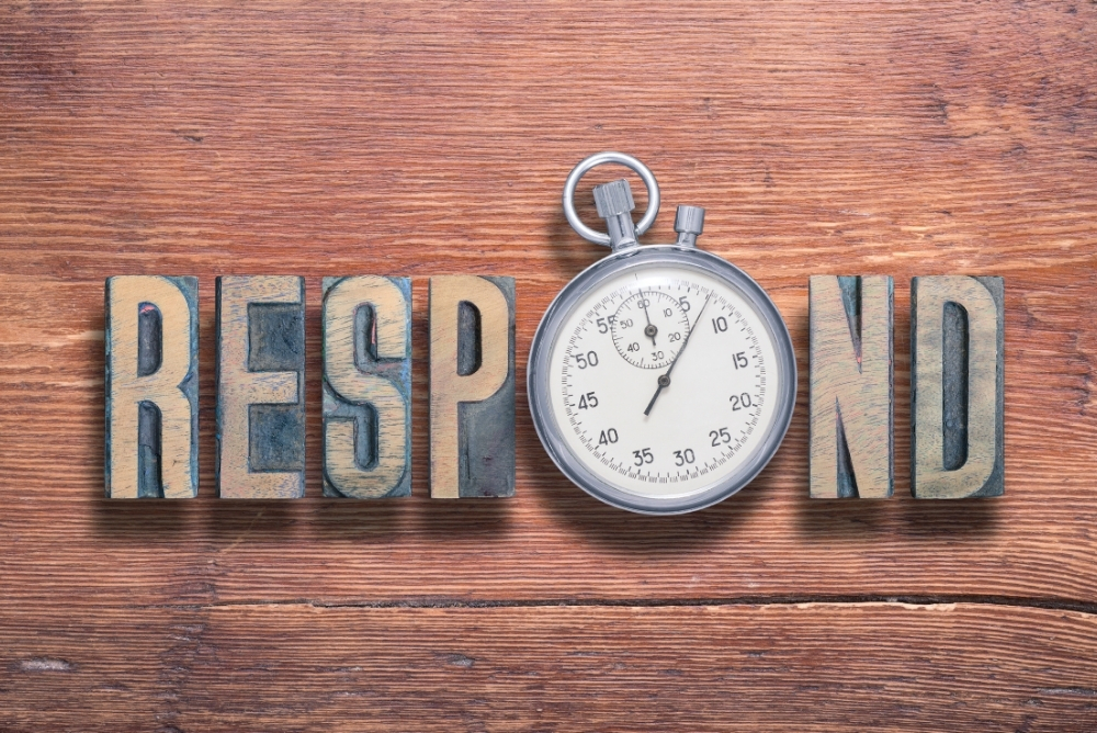 The word respond is written