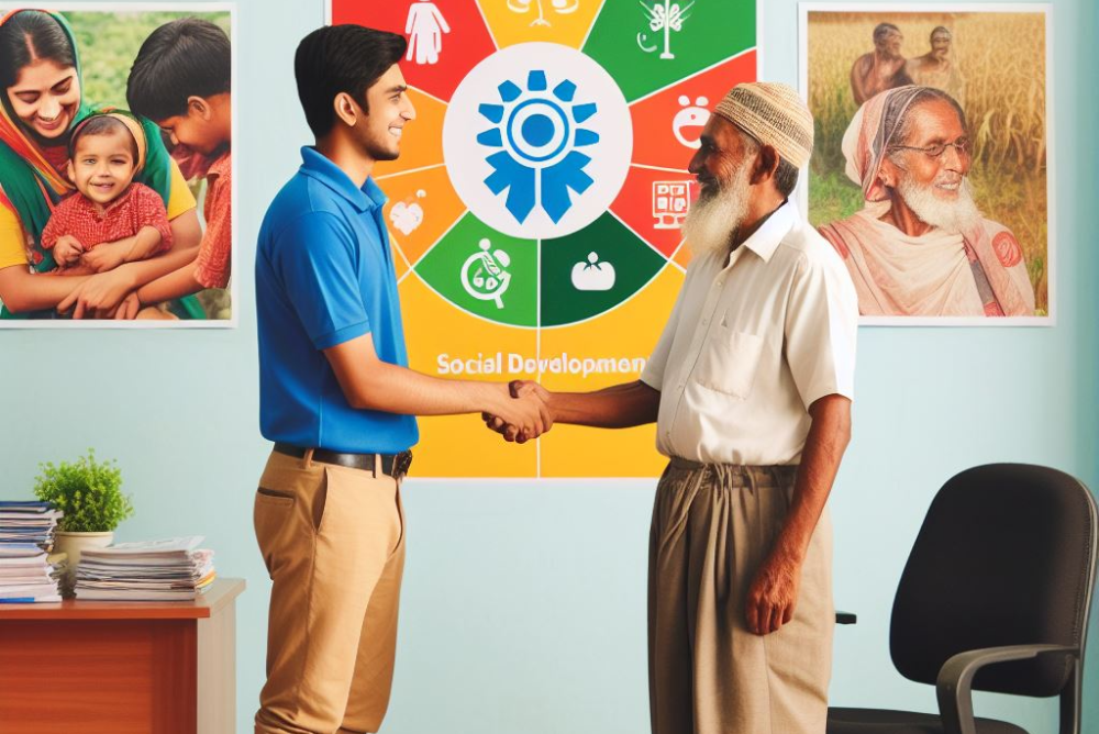 Old and Young Employee Shaking Hands