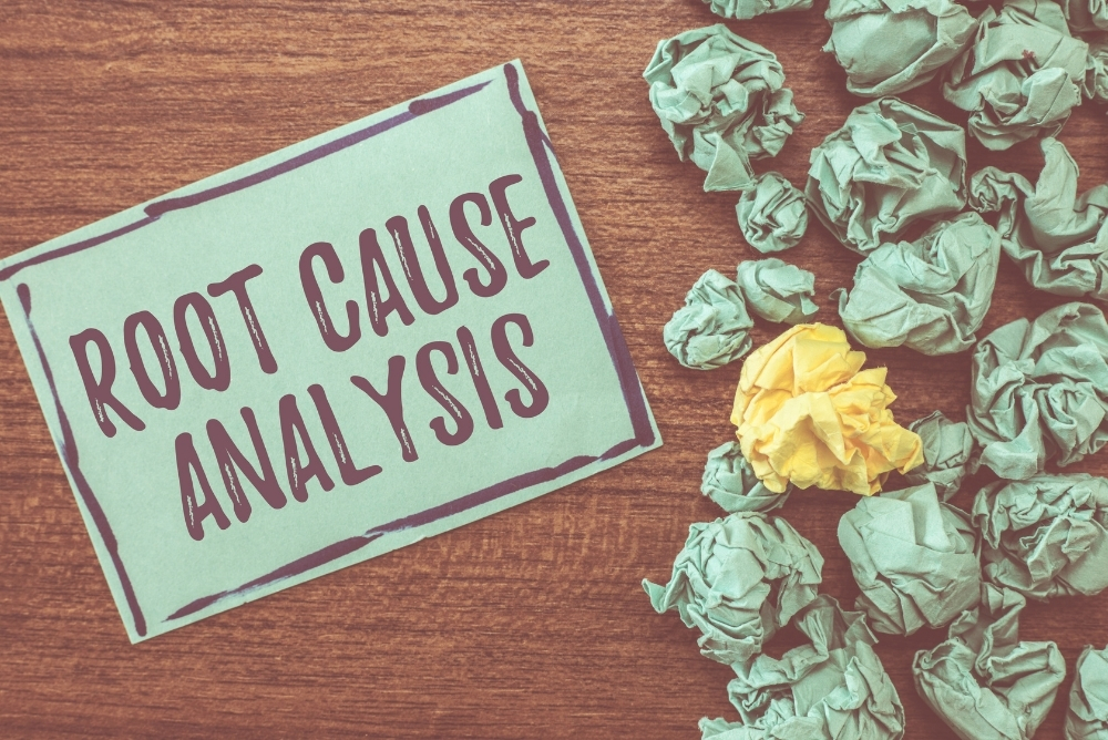 A picture with Root Cause Analysis