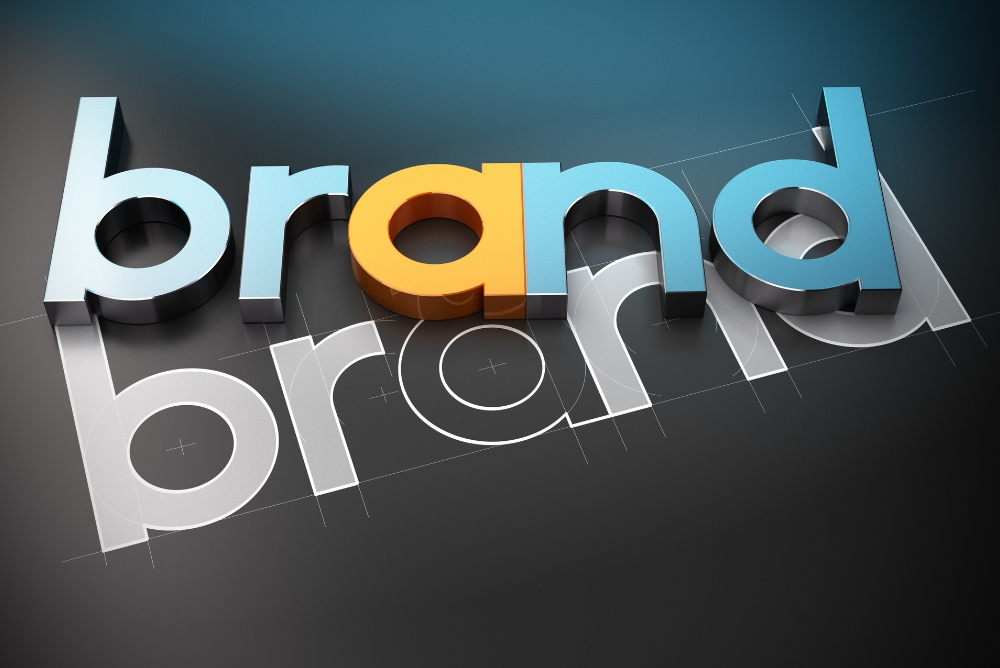 Board which says brand