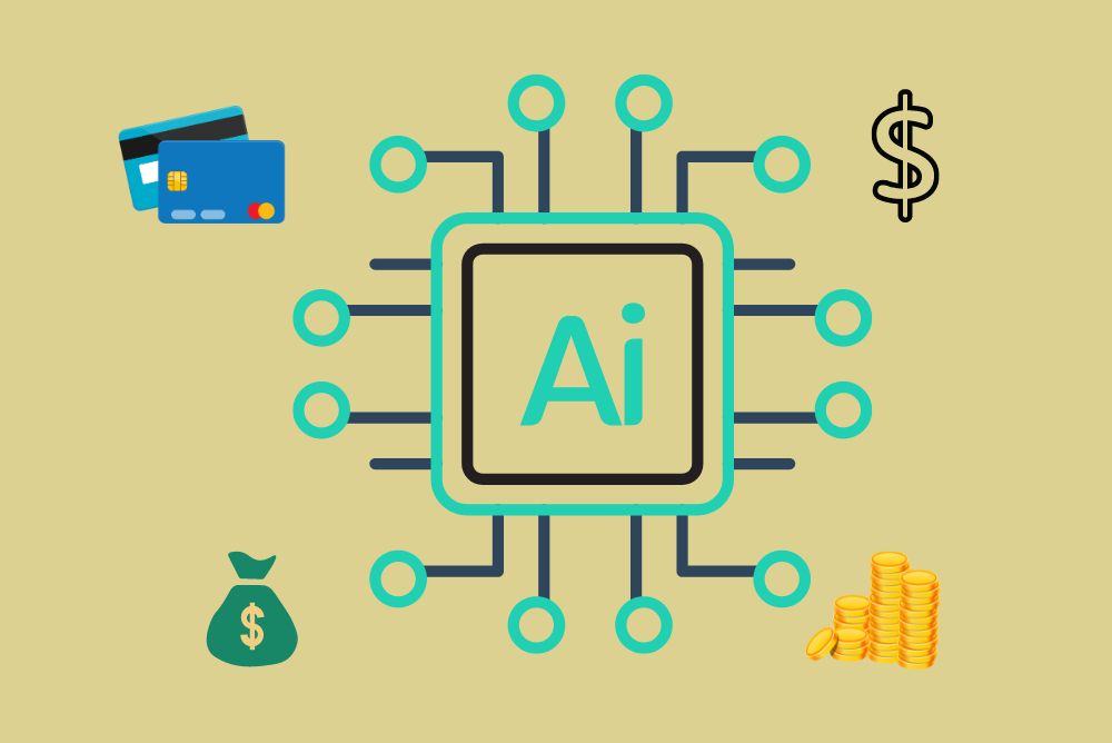 An image of a person holding a computer with all the AI tool names written around multiple hands coming from the person's image