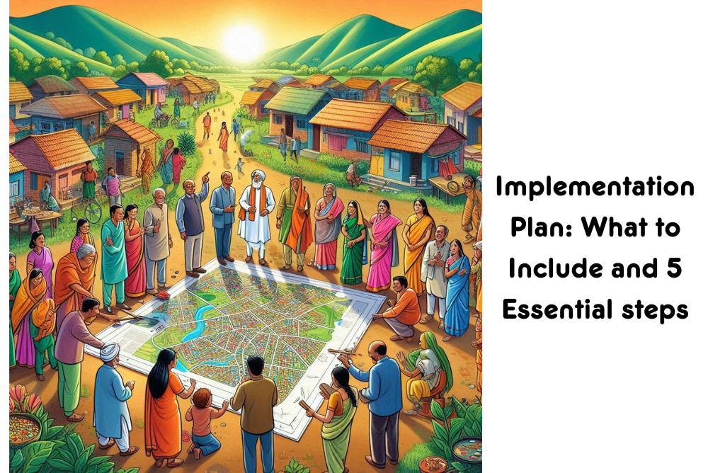 Group of people working together on the plan