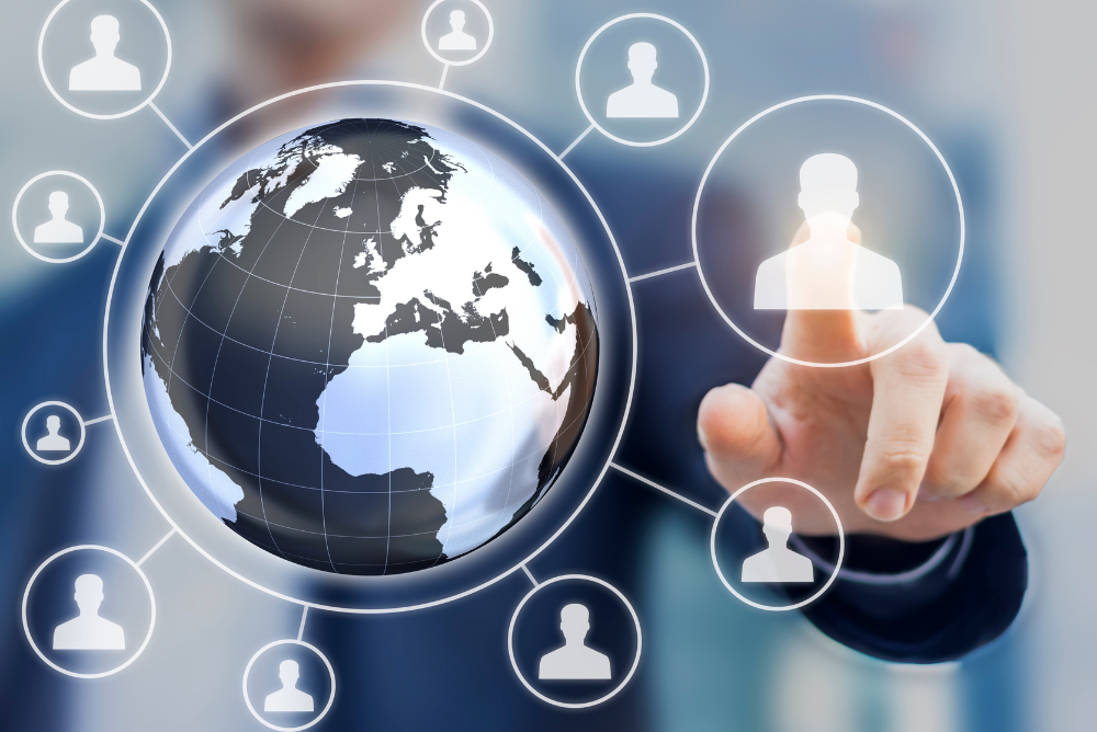 A picture of a crystal ball and mapping people