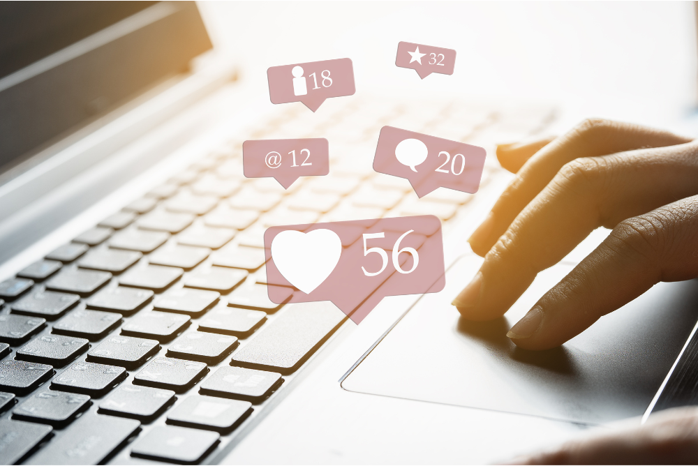 Likes and Comments coming from laptop