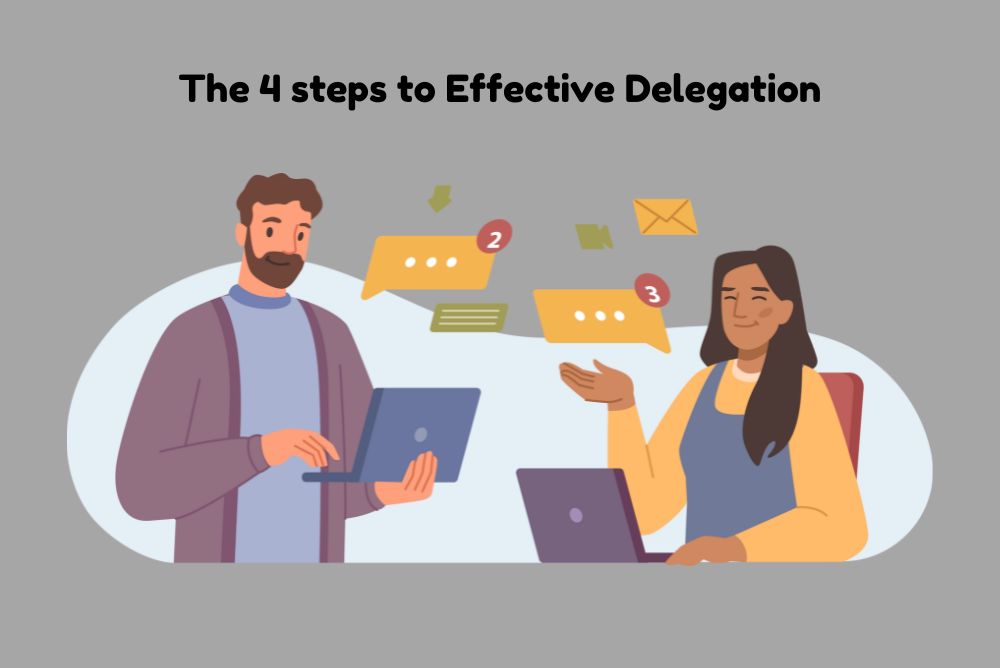 The image of two people talking and discussing about work