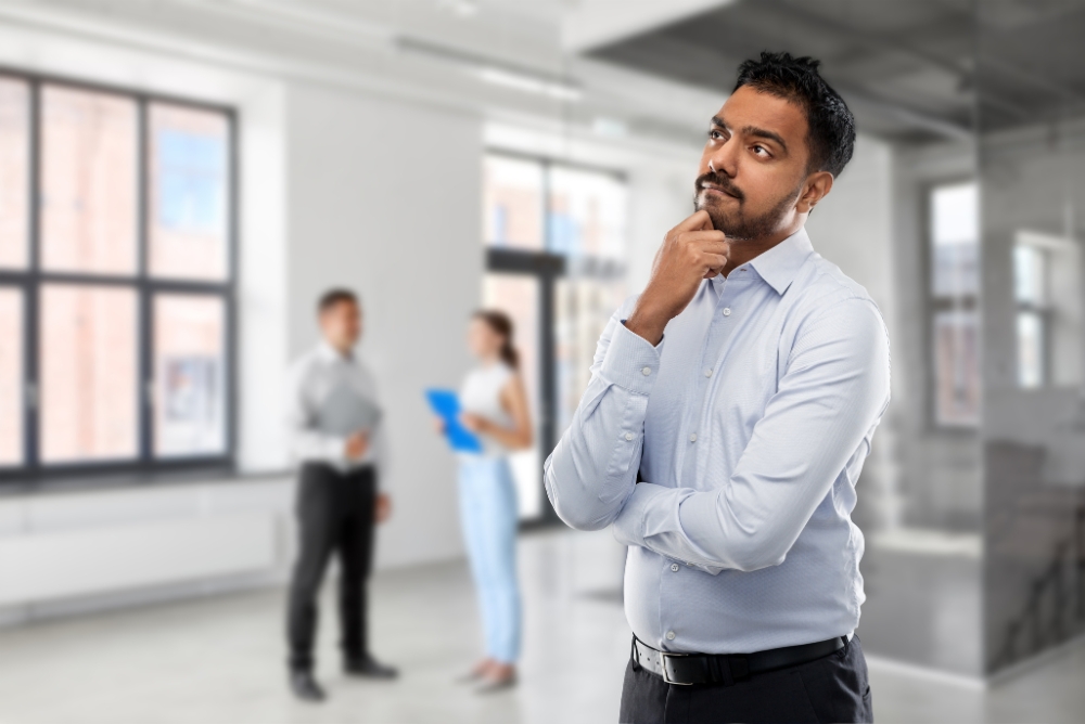 A person thinking deeply