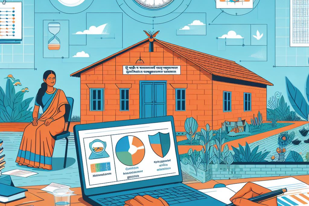 Graphic image of ngo office at rural India