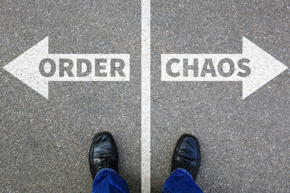 The word order and chaos pointed in opposite directions