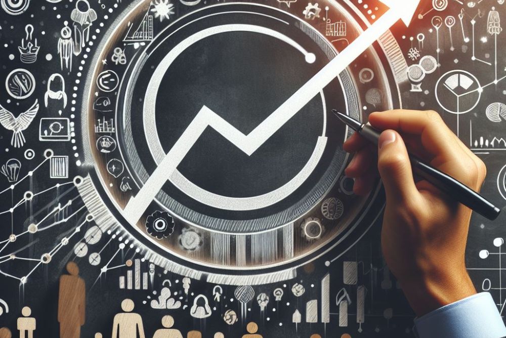 A person holding a pen trying to create a framework for impact